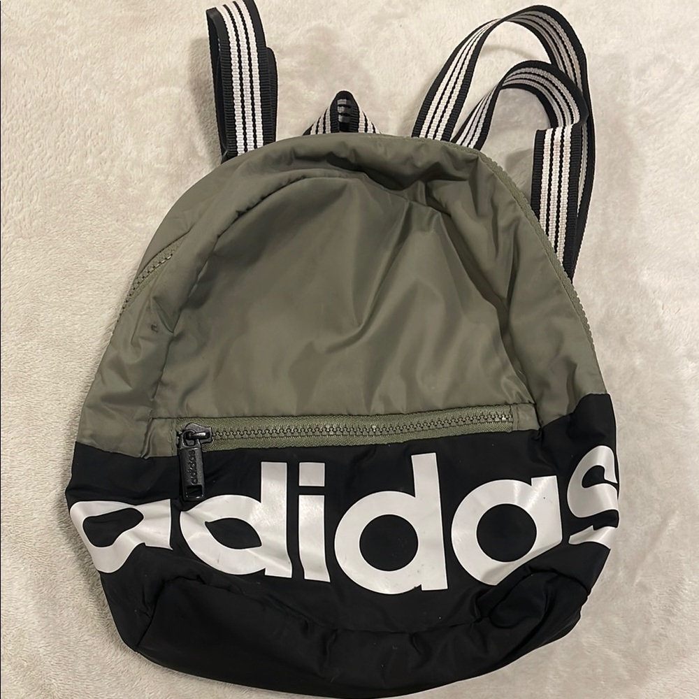 Adidas Olive and Black Mini Backpack